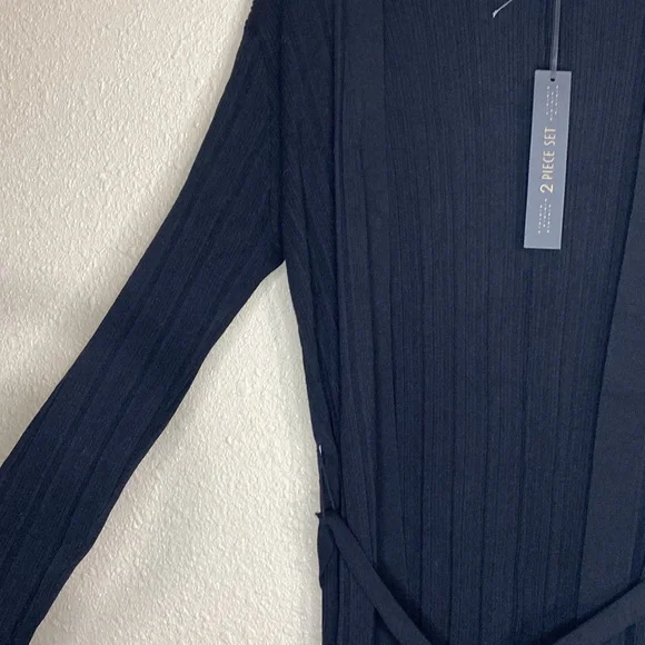 NWT House of Harlow 1960 Black Long Open Front Cardigan Size L - Picture 8 of 13